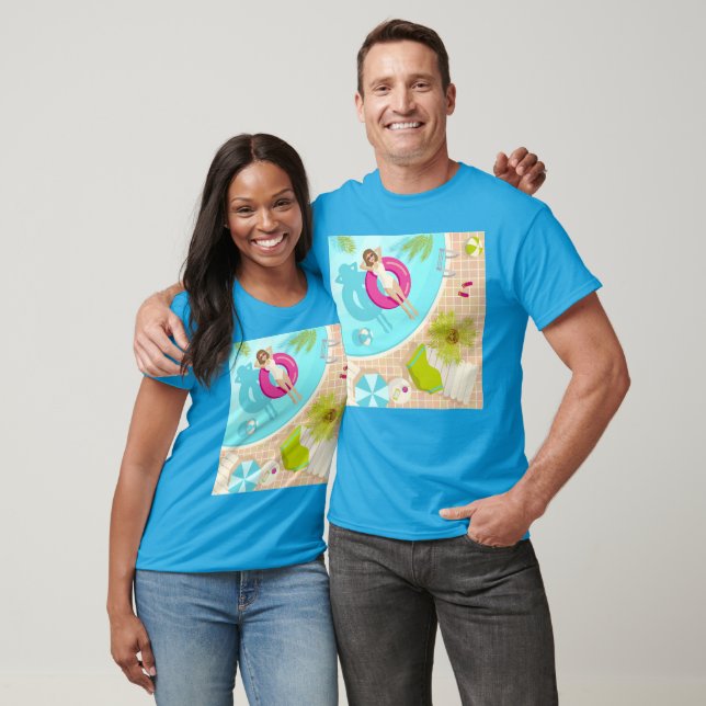 T-shirt Fille de piscine en bikini plage d'été (Unisexe)