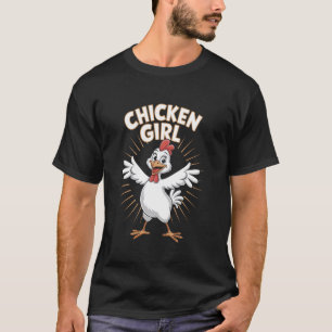 T-shirt Fille de poulet Enfants Vêtements de poulets Jeune