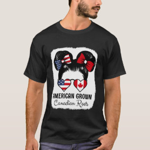 T-shirt Fille de racines canadiennes cultivée en Amérique 