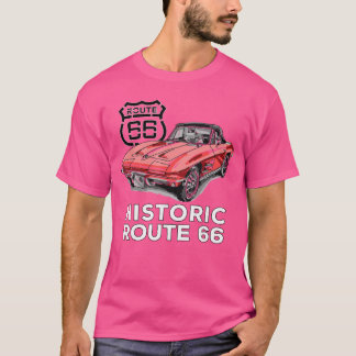 T-shirt fille de Route 66 Historic Sports Car