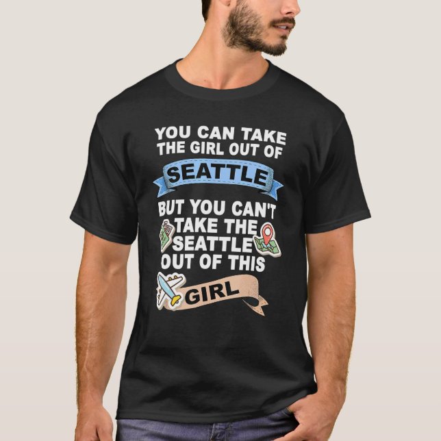 T-shirt Fille de Seattle City (Devant)