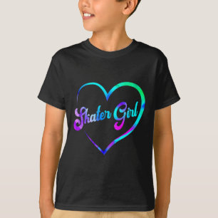 T-shirt Fille de skater de skateboard Cœur
