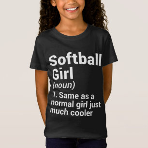 T-Shirt Fille de softball