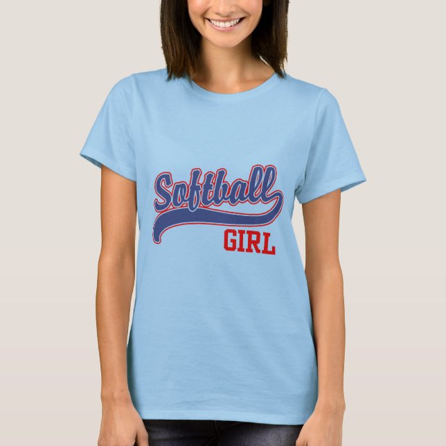 T-shirt Fille de softball (Devant)