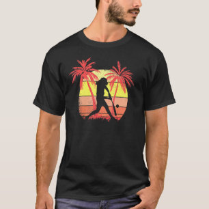 T-shirt Fille de softball Homerun Hit Sunset d'été 80s Pal