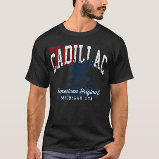 T-shirt Fille de sport patriotique vintage Cadillac Michig