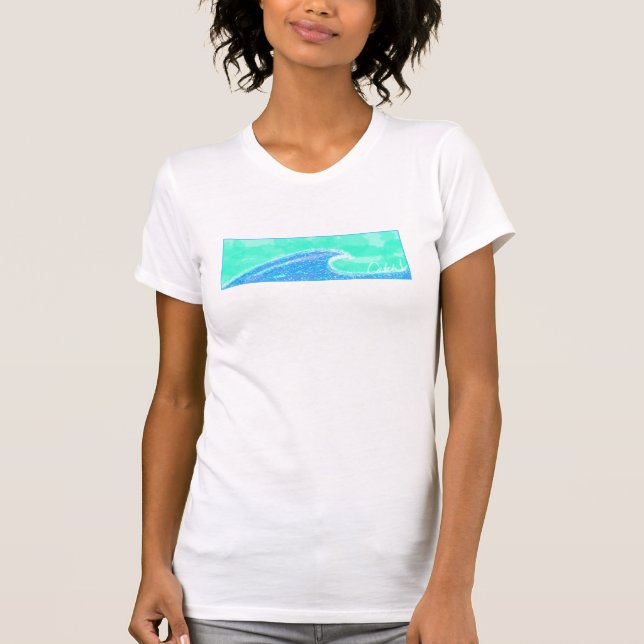 T-shirt fille de surfer (Devant)