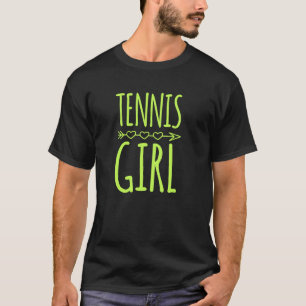 T-shirt Fille de tennis avec graphique de flèche de cœur d