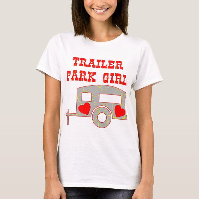 T-shirt Fille de terrain de caravaning (Devant)
