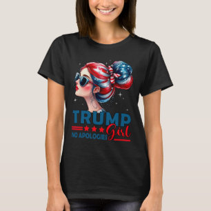 T-shirt Fille de Trump Sans Excuses Chignon Décoiffé Lunet