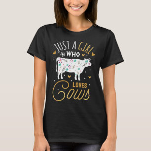 T-shirt Fille De Vache Juste Une Fille Qui Aime Les Vaches