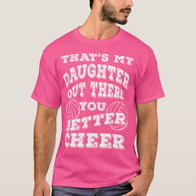 T-shirt Fille De Volley-Ball Drôle Pour Maman Et Papa (Devant)