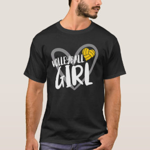 T-shirt Fille de Volleyball Cœur 2