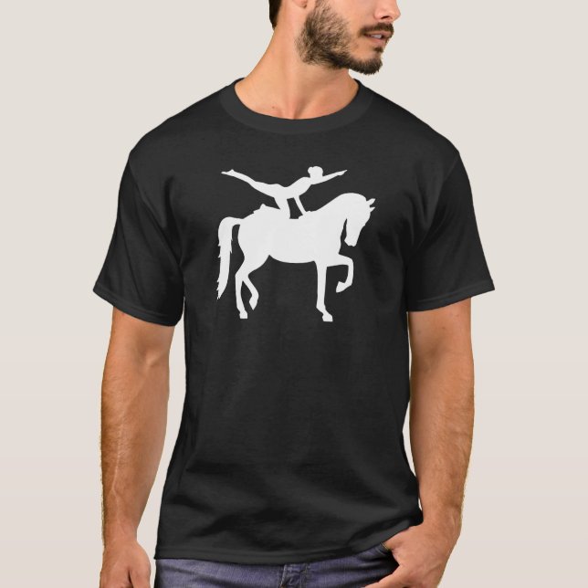 T-shirt Fille de voltige équestre (Devant)