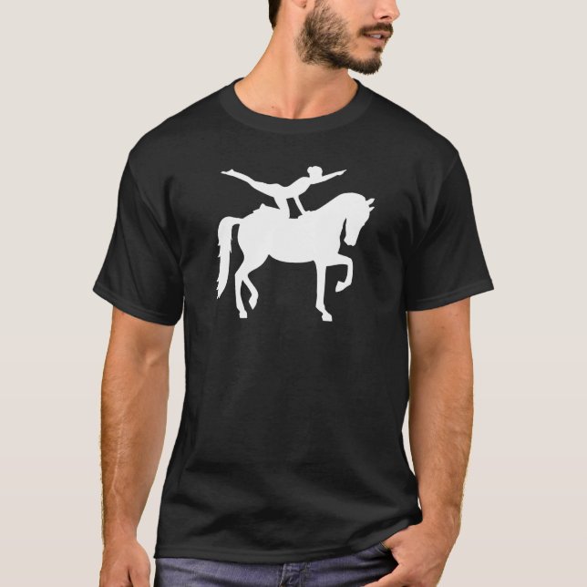 T-shirt Fille de voltige équestre (Devant)