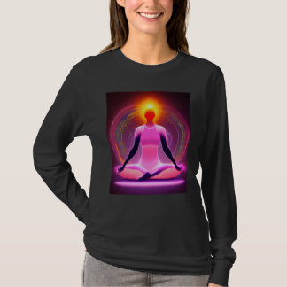 T-shirt Fille de yoga Femme Salutation du soleil Méditatio