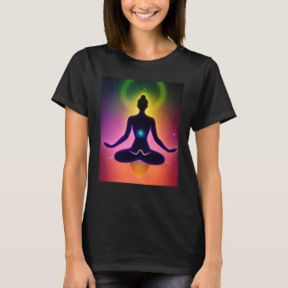 T-shirt Fille de yoga Fémme Salutation du Soleil Méditatio