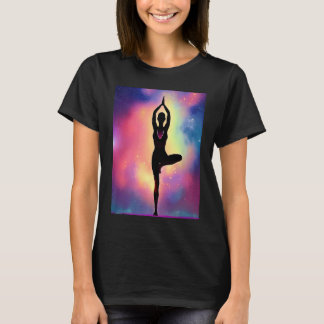 T-shirt Fille de yoga Femme Salutation du Soleil Méditatio