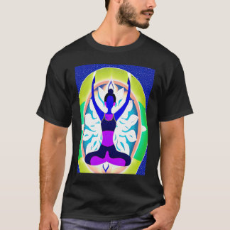 T-shirt Fille de yoga Fille Salutation du soleil Méditatio