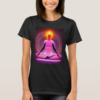 T-shirt Fille de yoga Fille Salutation du Soleil Méditatio