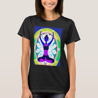 T-shirt Fille de yoga Fille Salutation du soleil Méditatio