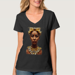 T-shirt Fille Déesse Moitié Africaine Moitié Coréenne Avec