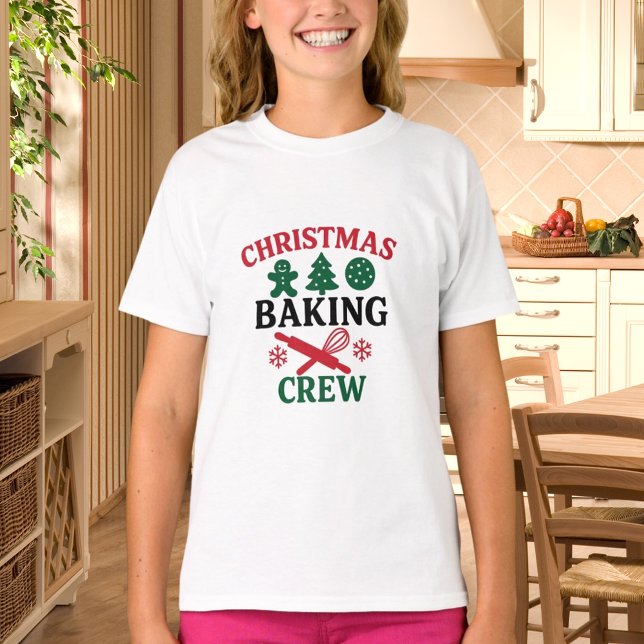 T-shirt Fille d'équipage de cuisine de Noël (Créateur téléchargé)