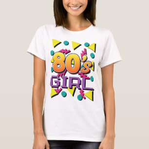T-shirt Fille des années 80 Fête Rétro Vintage