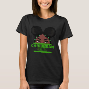 T-shirt Fille des Caraïbes Fierté de l'île Fière des Cara