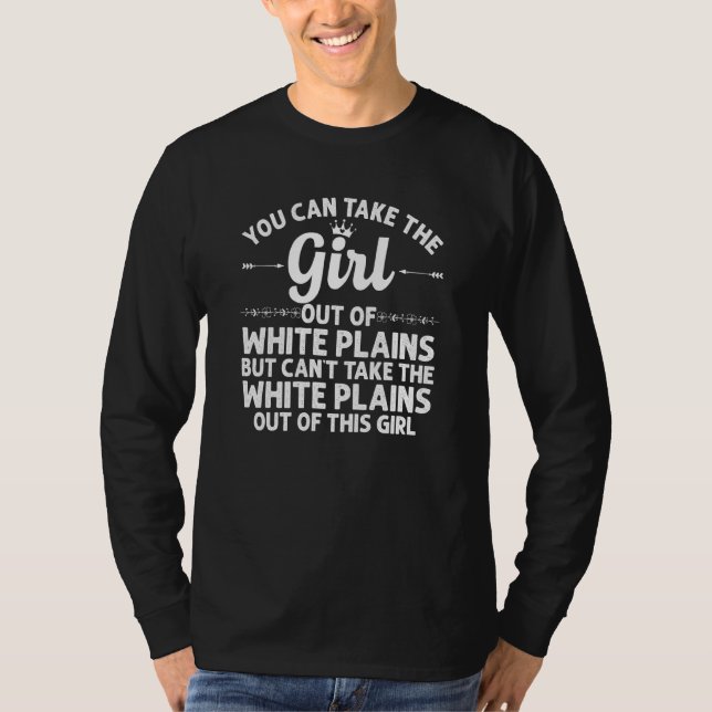 T-shirt Fille Des Plaines Blanches Ny New York Funny Home  (Devant)