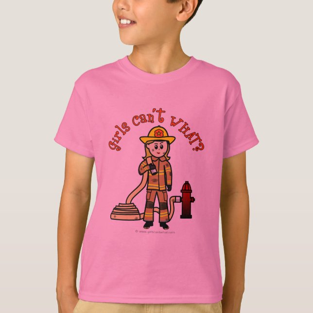T-shirt Fille des pompiers de Blonde (Devant)