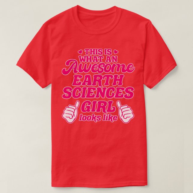T-shirt Fille des sciences de la Terre (Design devant)