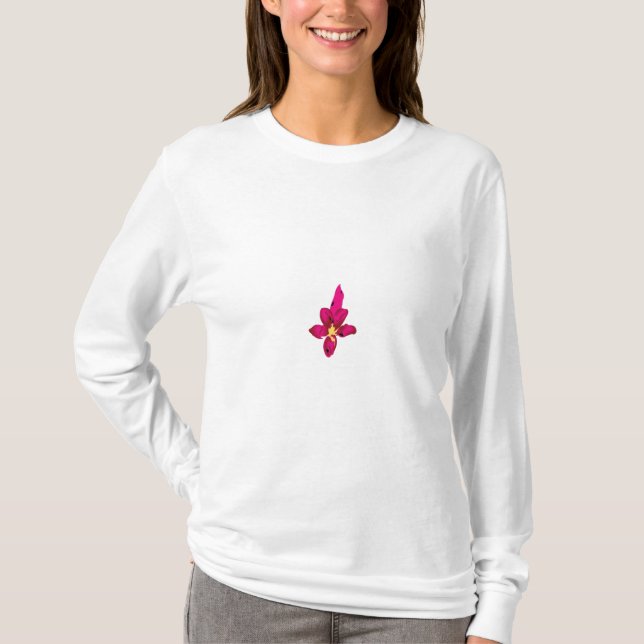 T-shirt Fille Design, Or Léger, Rouge Purplish (Devant)
