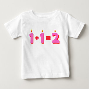 T-shirt fille deux roses 2e anniversaire