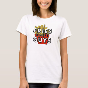 T-shirt Fille devant les mecs