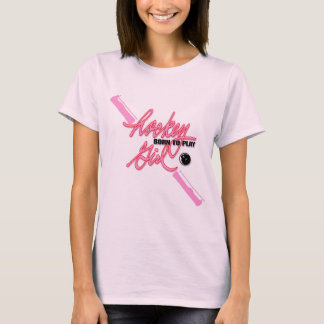 T-shirt Fille d'hockey - née pour jouer