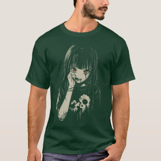 T-shirt Fille d'horreur Anime Esthétique Grunge Douce Waif