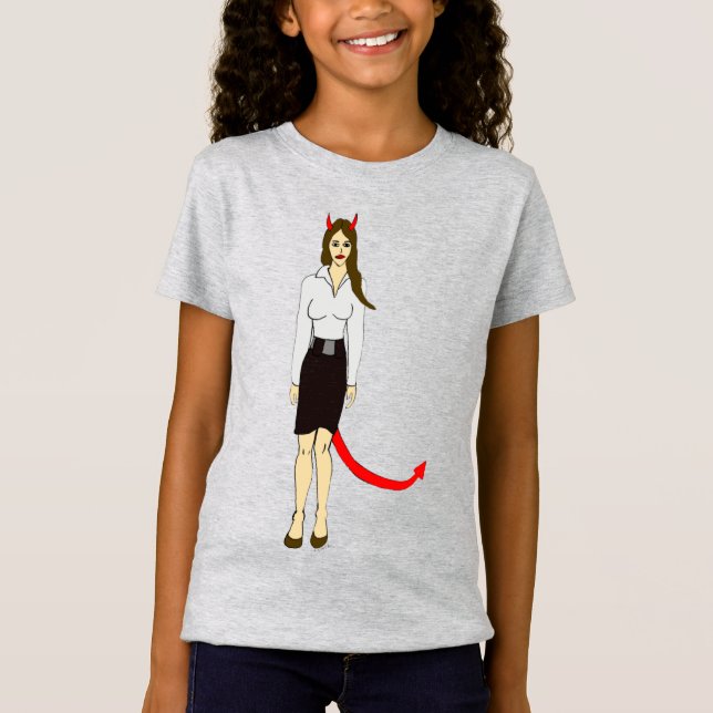 T-Shirt fille diable (Devant)