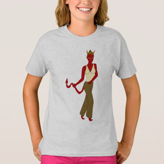 T-shirt fille diable (Devant)