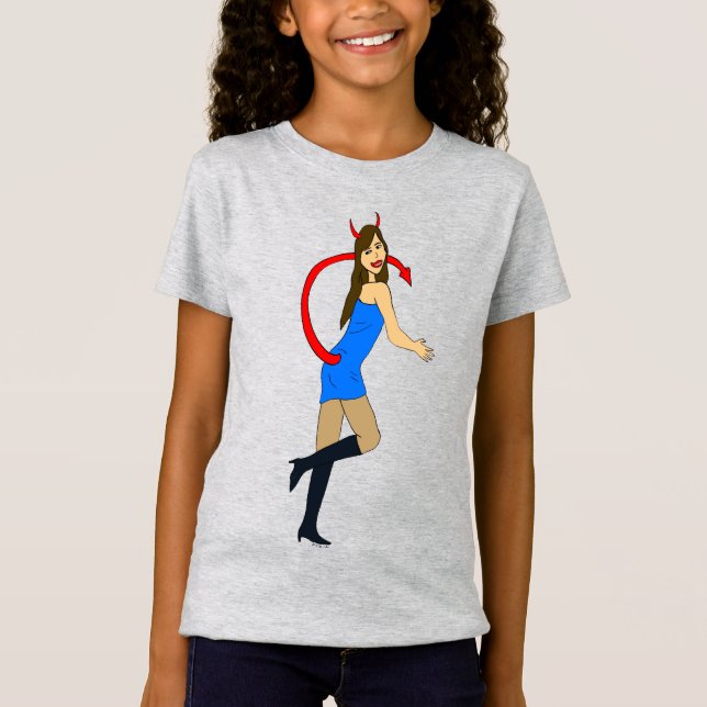 T-Shirt fille diable (Devant)