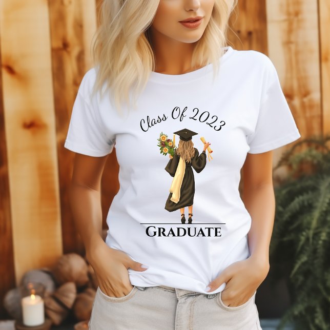 T-shirt Fille Diplômée sur mesure Année Femme (Créateur téléchargé)