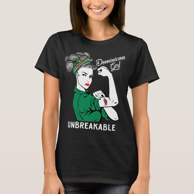 T-shirt Fille dominicaine incassable (Devant)