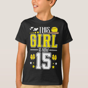 T-shirt Fille Douillette 15 Ans Fête 15e Anniversaire Joue