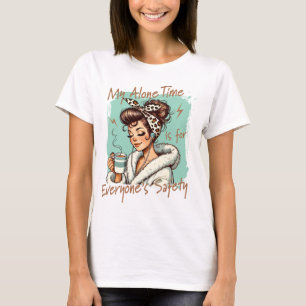 T-shirt Fille drôle au temps du café du matin sarcelle
