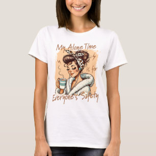 T-shirt Fille drôle au temps du café le matin