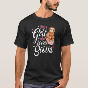 T-shirt Fille drôle qui aime les paresseux Femmes