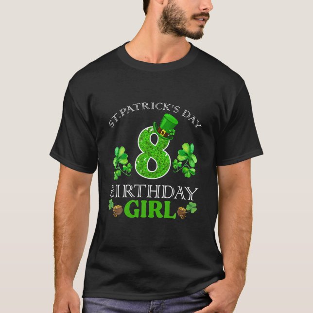 T-shirt Fille du 8ème anniversaire de la Saint-Patrick Joy (Devant)