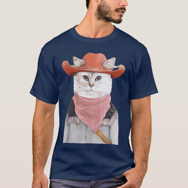 T-shirt Fille du chat de Rodéo (Devant)