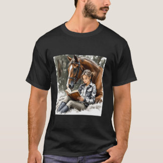T-shirt Fille du Cheval du Jardin Fantastique