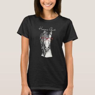 T-shirt Fille du cheval J'aime mes chevaux Tête de cheval